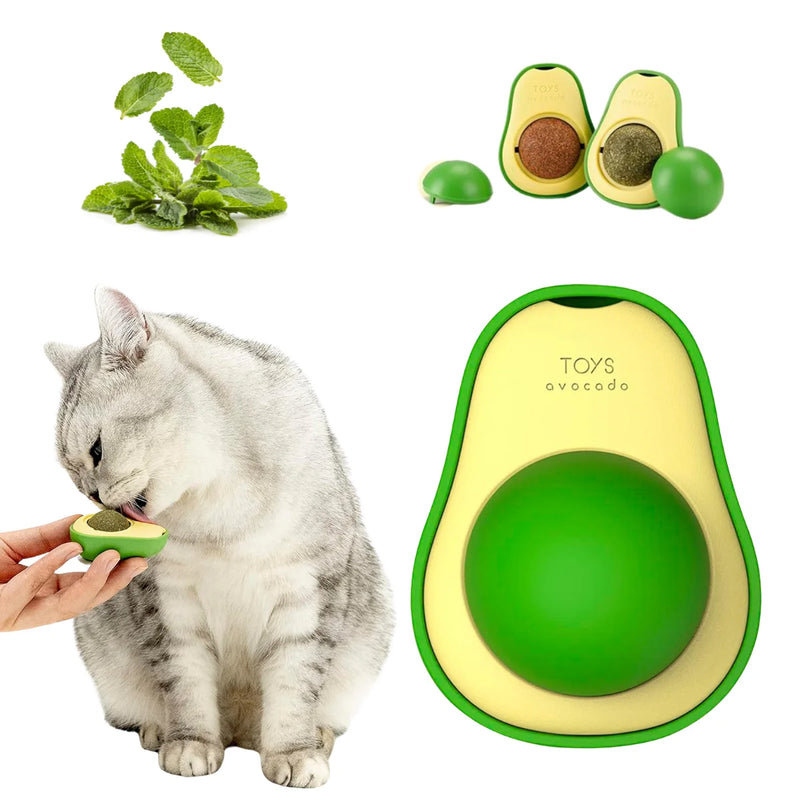 Catnip de Abacate para Gatos – Erva Natural Relaxante com Adesivo de Parede