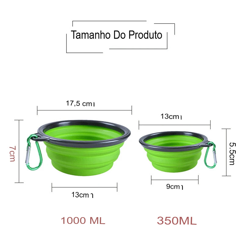 Tigela Dobrável para Pets: Praticidade e Conforto em Qualquer Lugar!