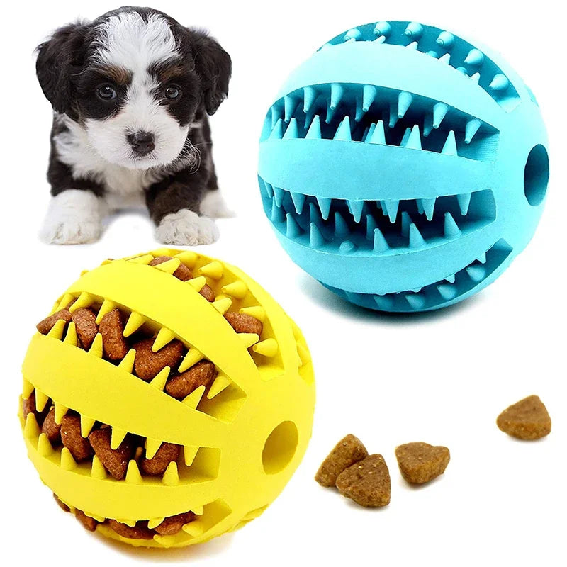 🐶 Dog Toy Ball – Bola Interativa com Elástico | Mordedor Resistente e Alimentador de Petiscos
