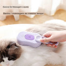 Escova Massageadora com Spray para Pets: Remova Pelos Soltos e Higienize sem Banho!