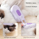 Escova Massageadora com Spray para Pets: Remova Pelos Soltos e Higienize sem Banho!